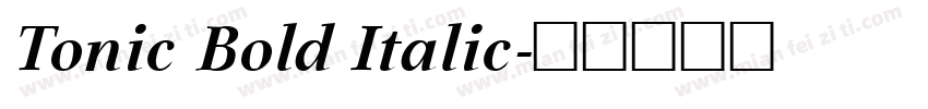Tonic Bold Italic字体转换